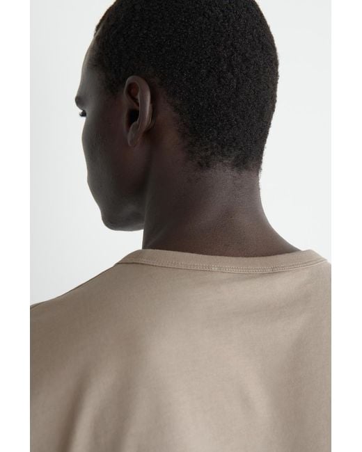 COS Natural Brushed-Cotton Shirt for men