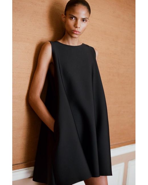 COS Black Scuba A-Line Mini Dress
