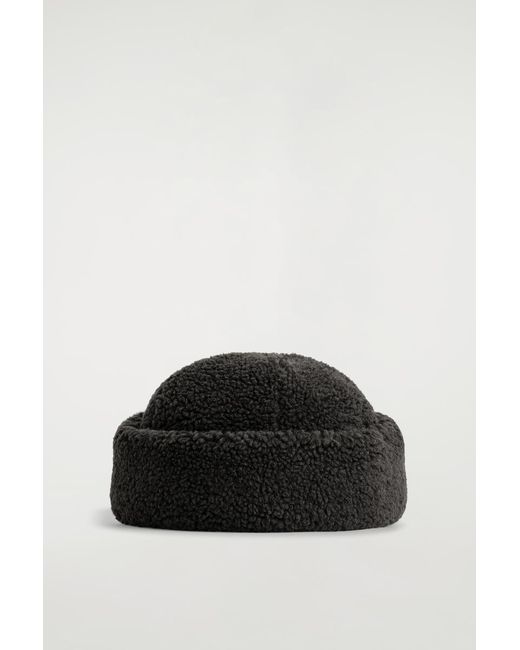 COS Black Fold-Up Teddy Hat