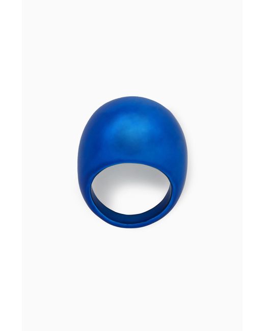 COS Blue Chunky Domed Ring