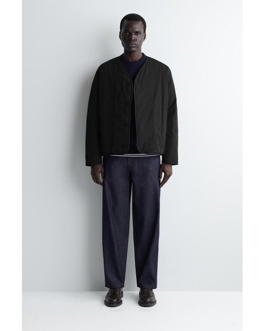 COS Black Reversible Quilted Jacket for men