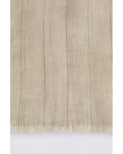 COS Natural Fringed Linen Scarf for men