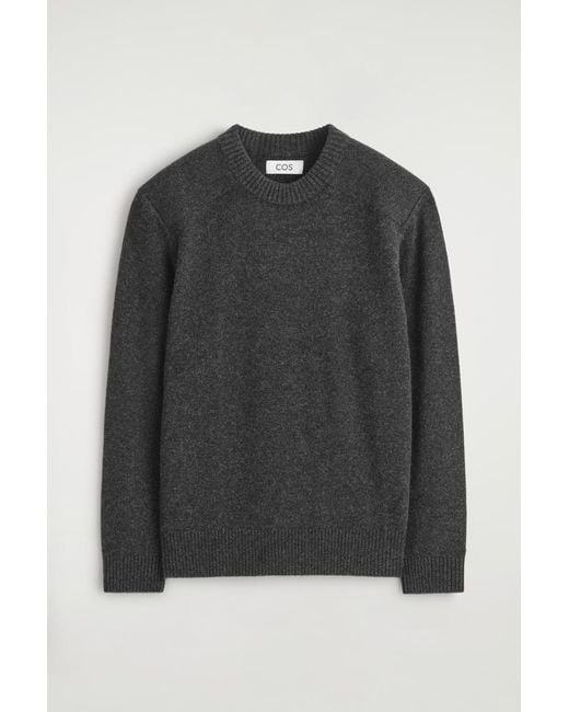 COS Black Cashmere Crew-Neck Sweater for men
