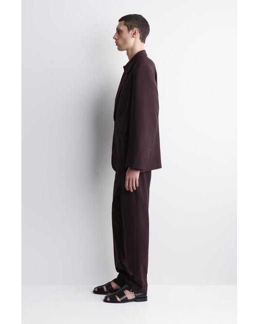 COS Brown Fluid Wool Blazer for men