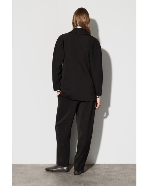 COS Black Shawl-Collar Wool-Blend Blazer