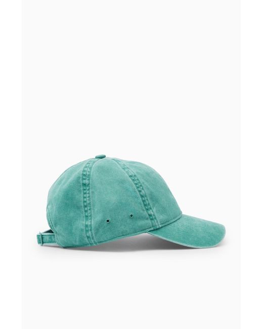 COS Green Washed Cotton-twill Baseball Cap for men
