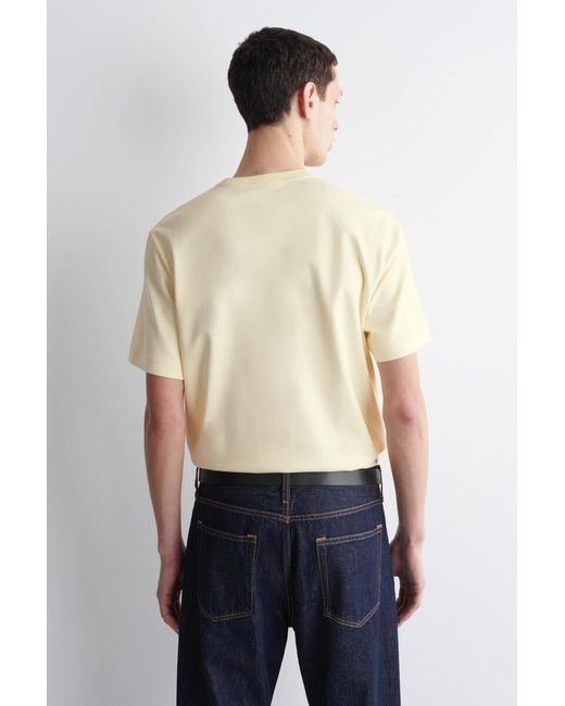COS Yellow Interlock Cotton Crew-Neck T-Shirt for men