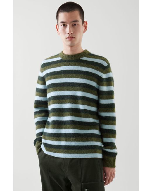cos striped sweater