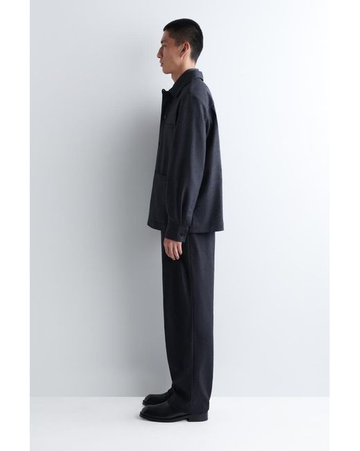 COS Gray Wool Overshirt for men
