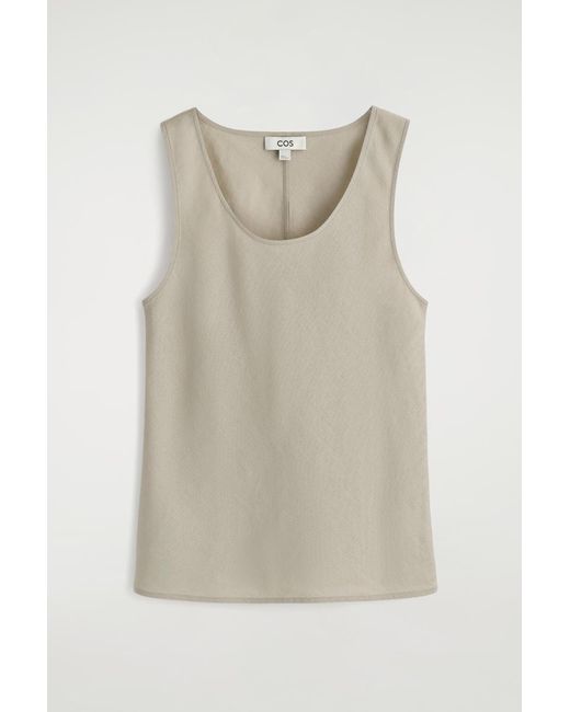 COS Natural Linen Tank Top