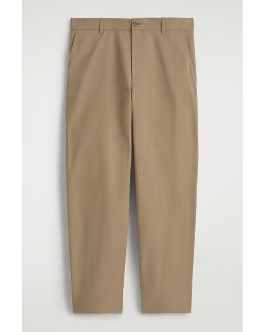 COS Cotton Straight-Leg Chinos in Natural for Men | Lyst UK