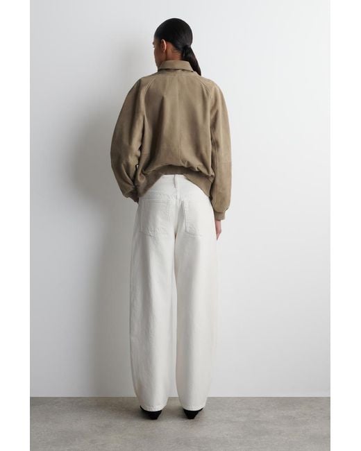 COS White Bay Barrel-Leg Jeans