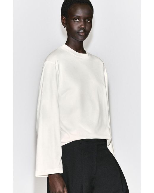 COS Natural Brushed-Cotton Long-Sleeved T-Shirt