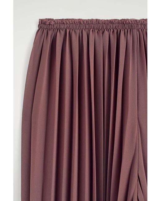 COS Purple Pleated Georgette Pants