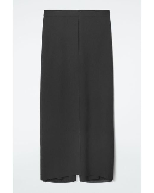 COS Black Regular Wrap-front Straight-leg Pants