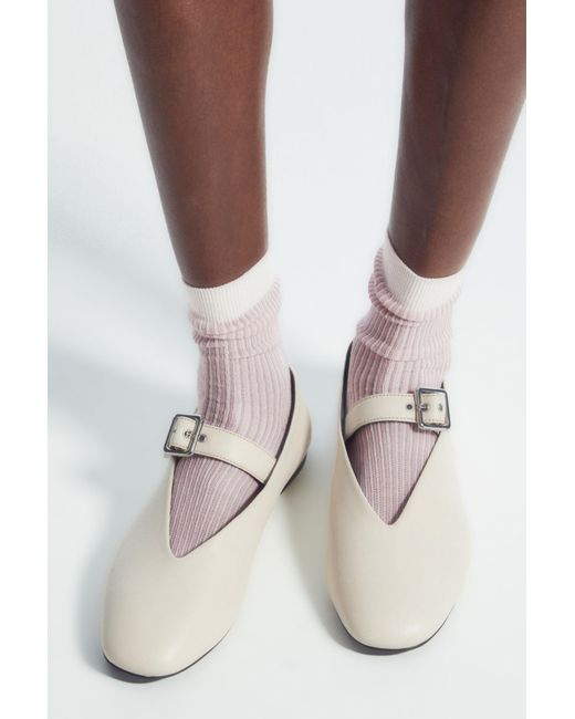 COS Pink Ribbed Striped Socks