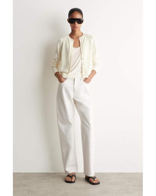 COS Natural Knitted Linen Cardigan