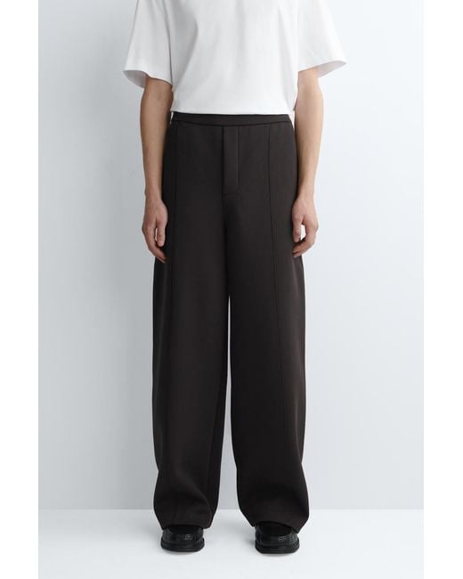 COS Black Scuba Straight-Leg Pants for men