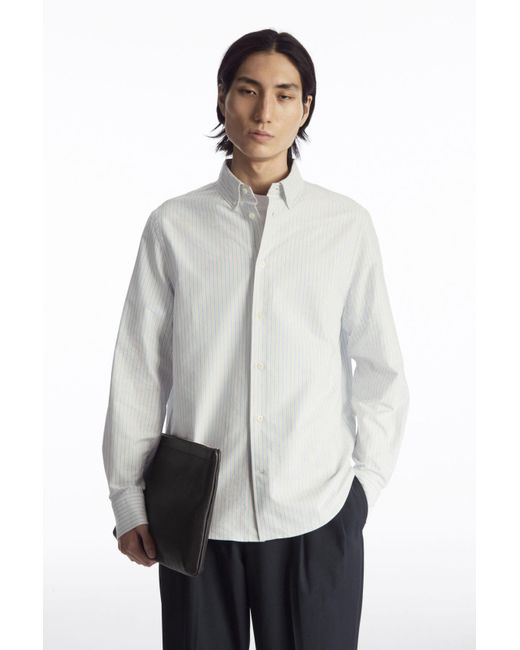 COS White Button-down Collar Oxford Shirt for men
