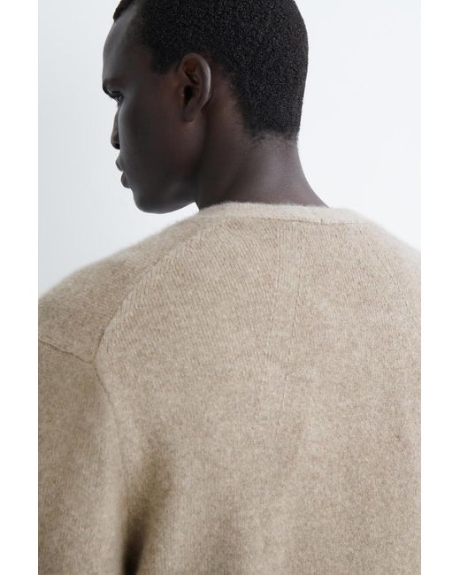 COS Natural Cashmere V-Neck Cardigan for men