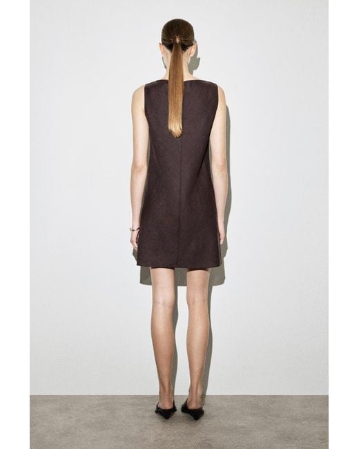 cos linen blend mini bustier dress COS Women's Tailored Mini Dress | Linen