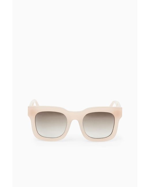 COS White Gaze Sunglasses - D-frame