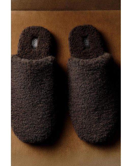 COS Black Teddy Mules