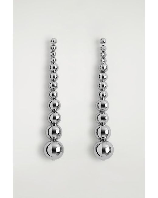 Pendants D'Oreilles Façon Gouttelettes COS en coloris White