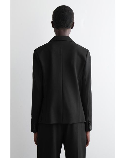 COS Black Slim Milano Single-Breasted Blazer