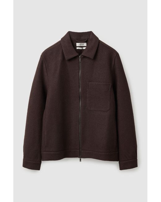 COS Merino Wool Harrington Jacket in 