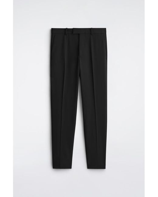 COS Black Tech-Twill Slim-Fit Straight-Leg Trousers for men