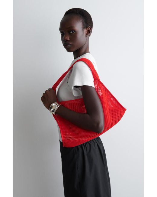 COS Red Kleine Tote Bag