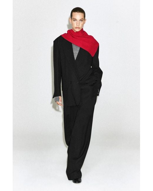 COS Red Cashmere Triangle Scarf for men