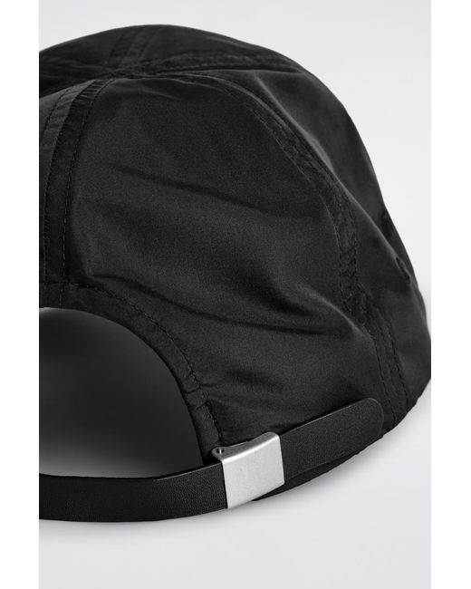 COS Black Shell Baseball Cap for men