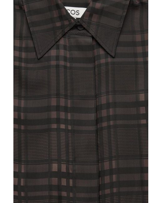 COS Black Checked Jacquard Shirt