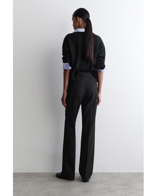 COS Black Tailored Wool-Blend Pants