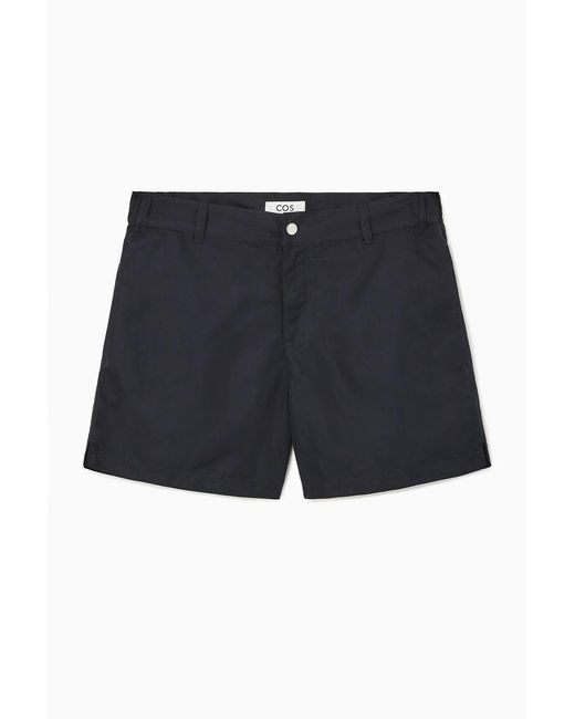 COS Blue Tailored Swim Shorts In Navy for men