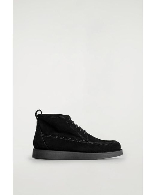 COS Black Suede Desert Boots for men