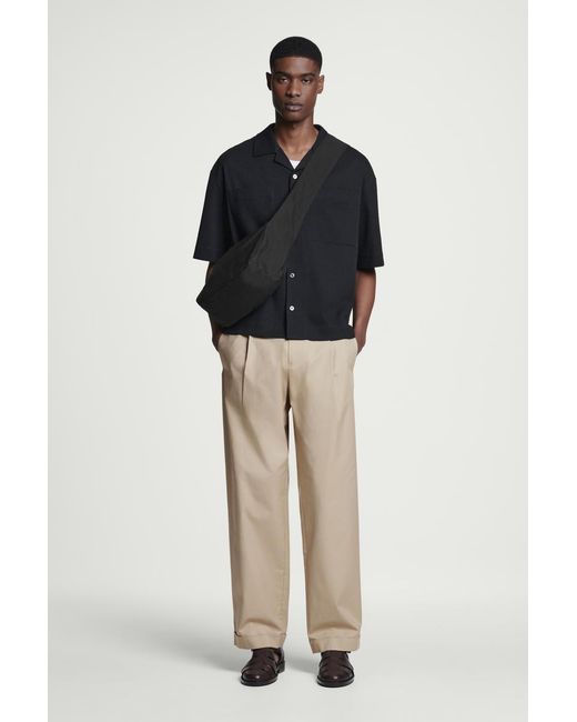 COS Black Mini Slouchy Crossbody Bag for men