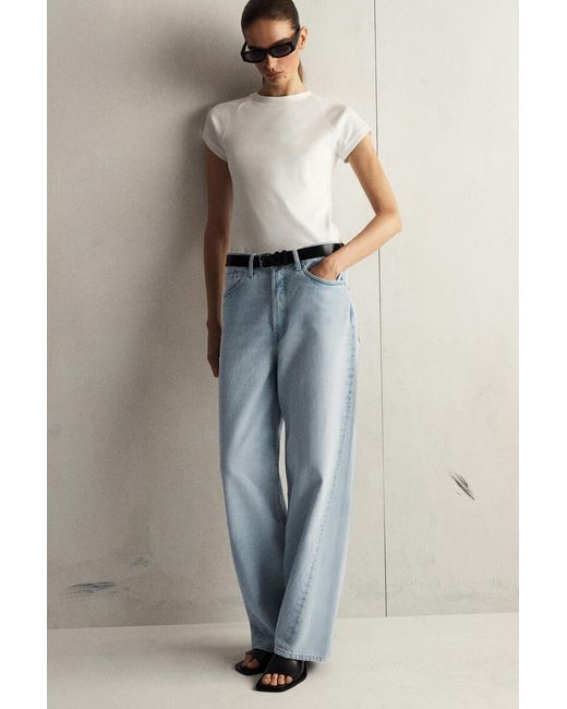 COS White Slim Cotton T-Shirt