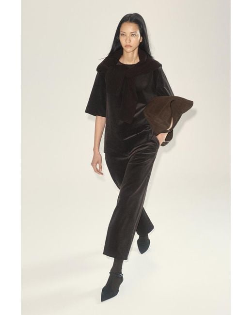 COS Black Corduroy Culottes