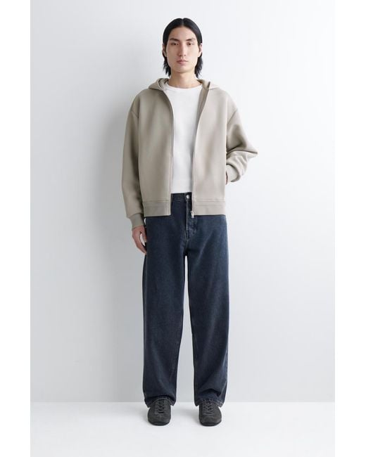 COS White Cotton-Piqué Zip-Up Hoodie for men