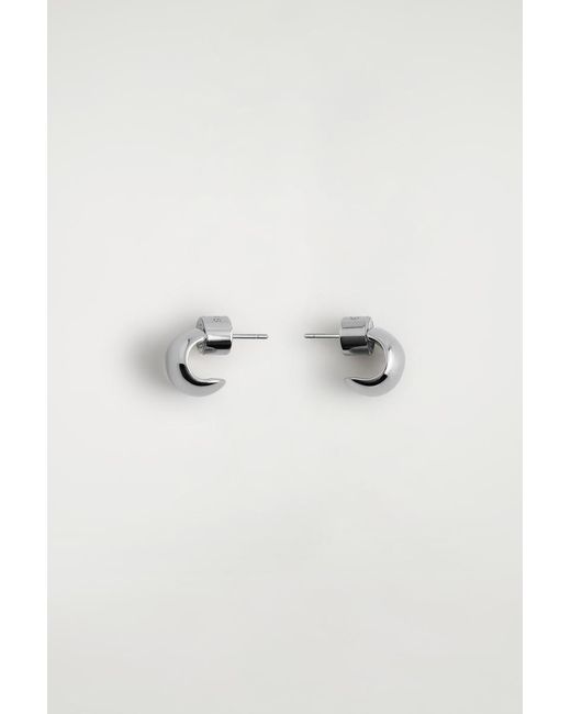 COS Metallic Mini Half-Hoop Earrings