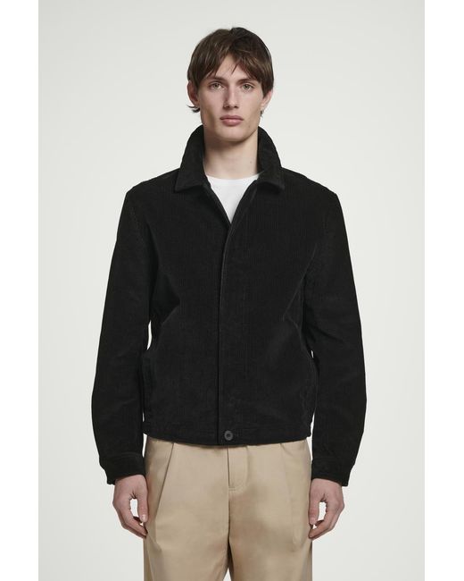 COS Lockere Hemdjacke Aus Baumwollcord in Black für Herren
