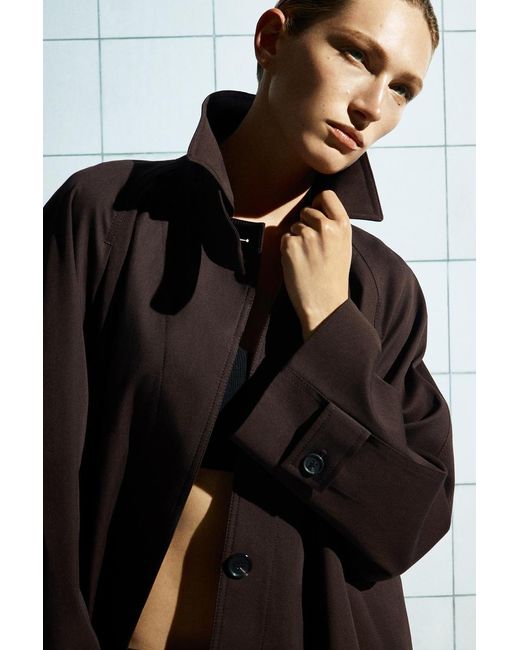 COS Brown A-Line Trench Jacket