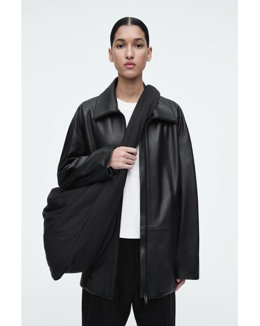COS Black Kite Oversized Shoulder Bag