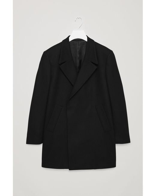 Cos short outlet wool pea coat