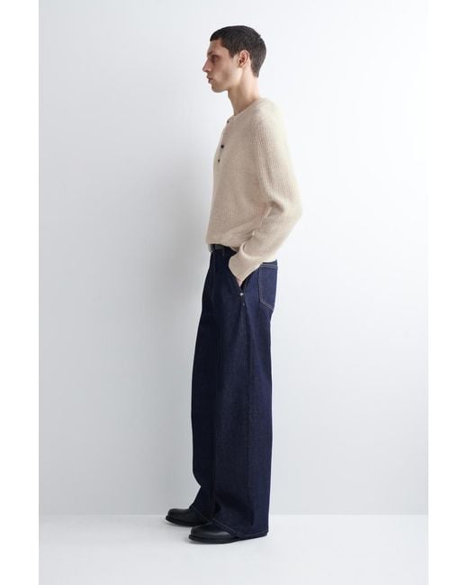 COS Blue Relaxed-Fit Bootcut Jeans for men