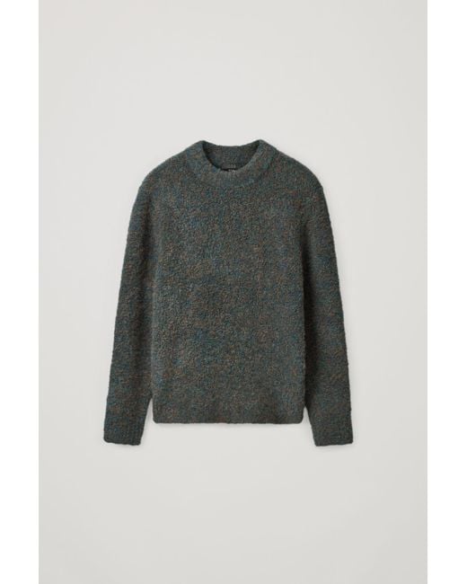 COS Green Textured Boucle Jumper for men