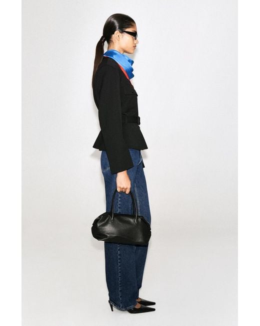 COS Black Belted Peplum Jacket